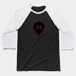 Smile Melt - Magenta and Black Baseball T-Shirt